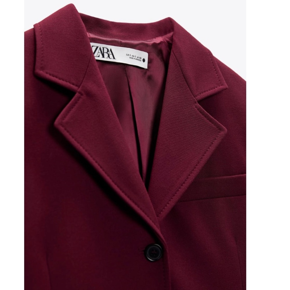 NWT Zara BUTTONED TAILORED BLAZER / L - Picture 7 of 15